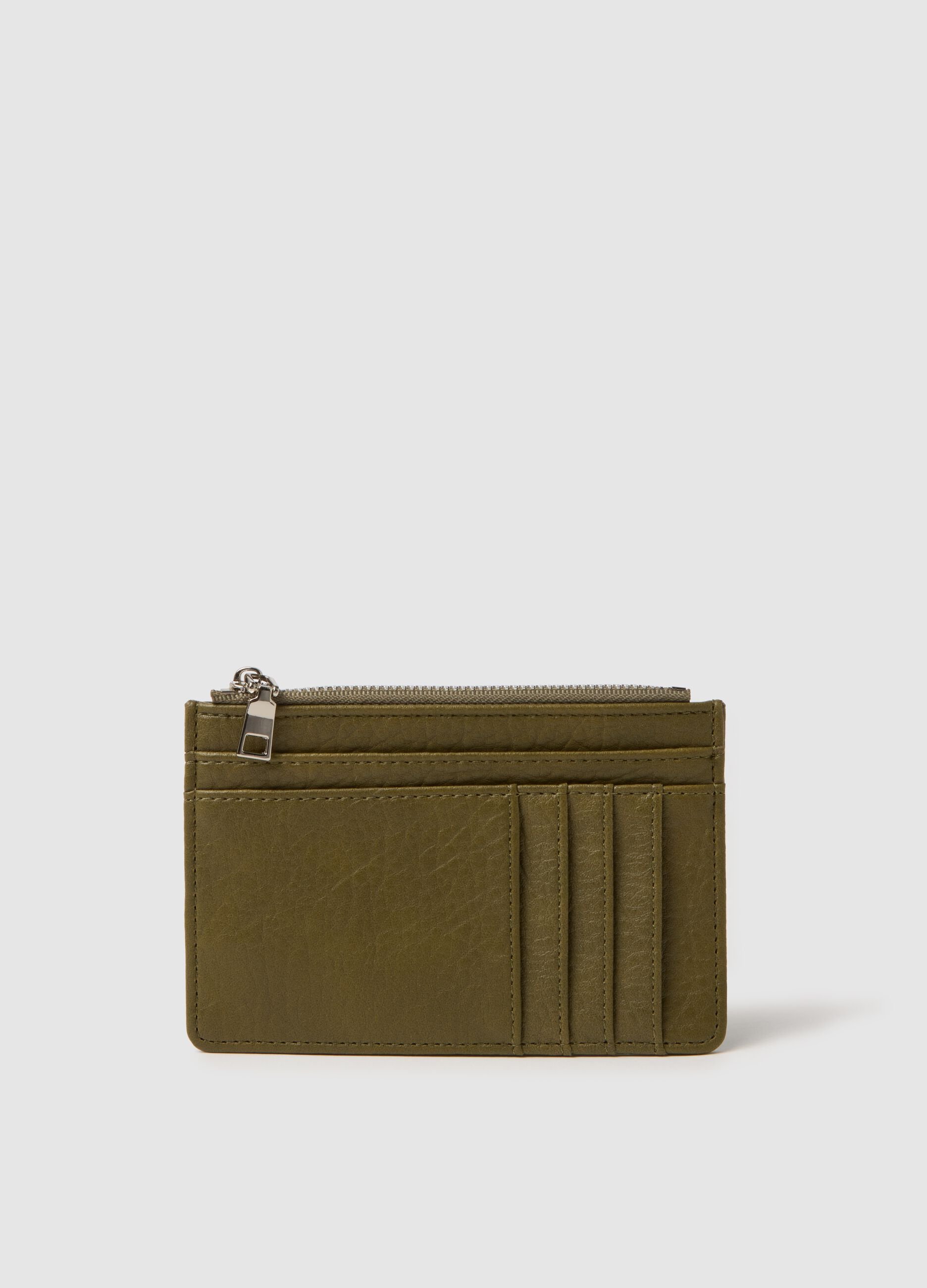 Green Document Holder with Zip