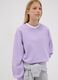 Purple pure cotton sweatshirt with star for girls, relaxed fit_2