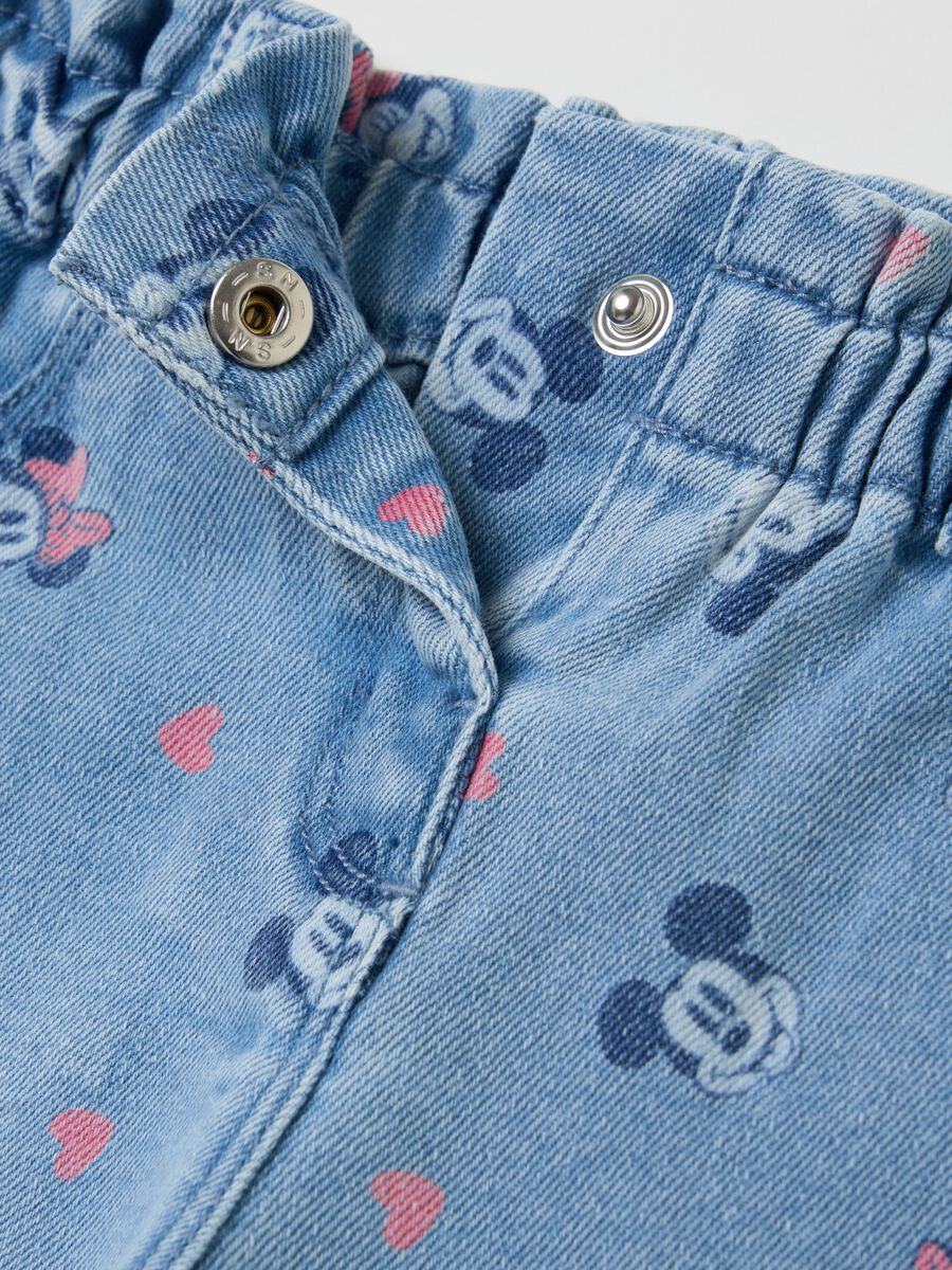 Jeans with all-over Minnie and Mickey Mouse print._2