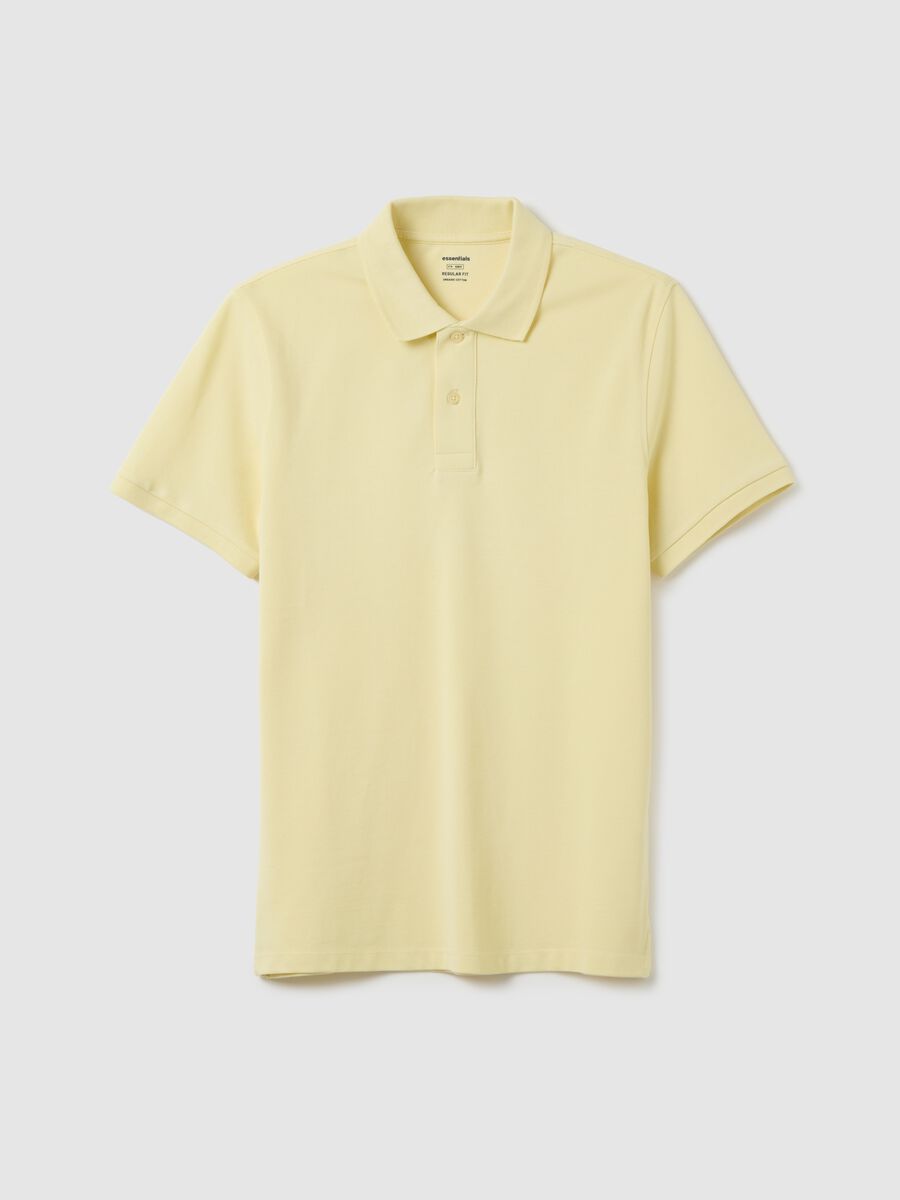 Men's pure cotton yellow polo regular fit_0