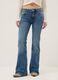 Flared jeans in blue stretch denim cotton_1