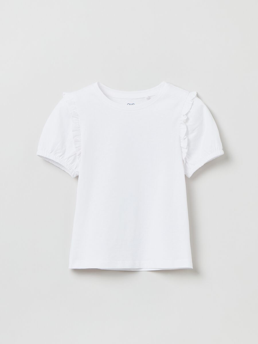 Cotton T-shirt with frills_0