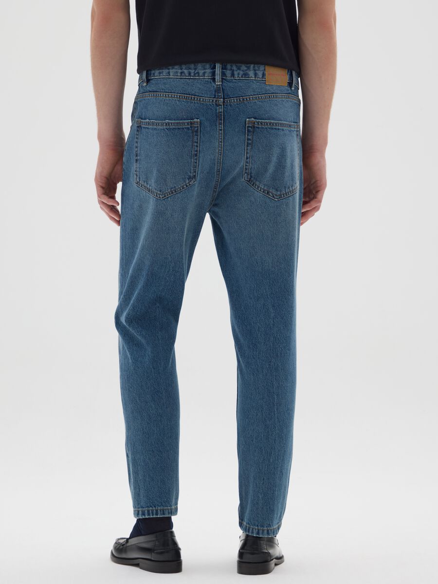 Pure cotton denim jeans in carrot fit_2