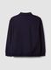 Felpa blu in tessuto elasticizzato con collo polo relaxed fit_6