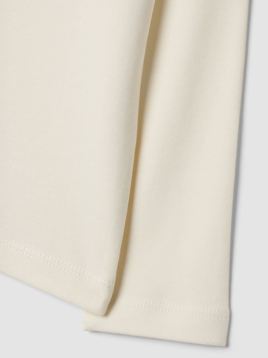 T-shirt bianca a dolcevita in puro cotone organico_3