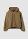 Giacca beige con cappuccio in puro cotone over fit_4