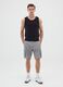 Men's basic black cotton vest regular fit_1