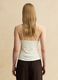 Tank top in misto viscosa beige regular fit con dettagli trasparenti_4