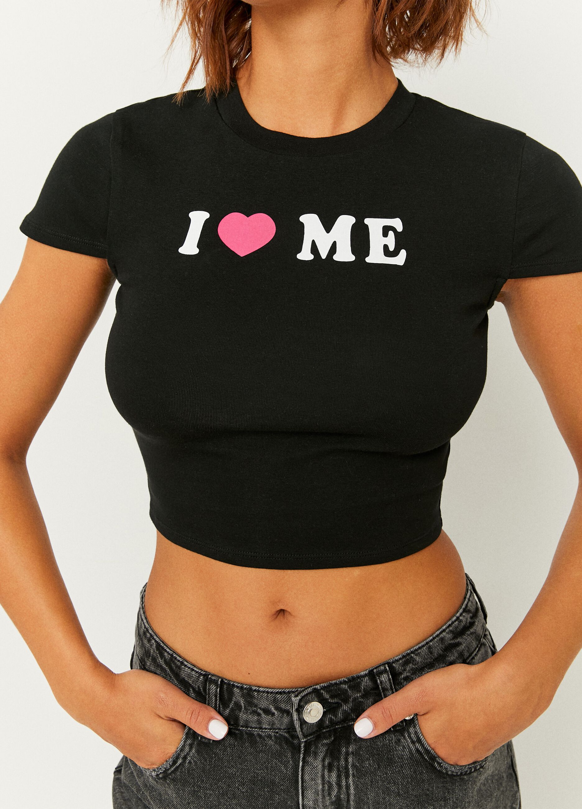T-shirt crop elasticizzata_1