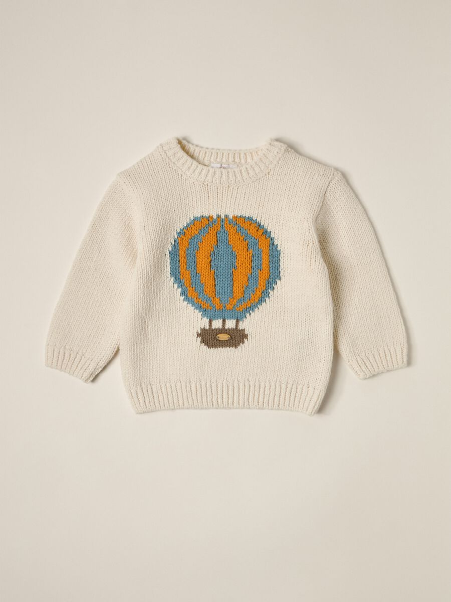 IANA newborn boy sweater in cotton blend_0