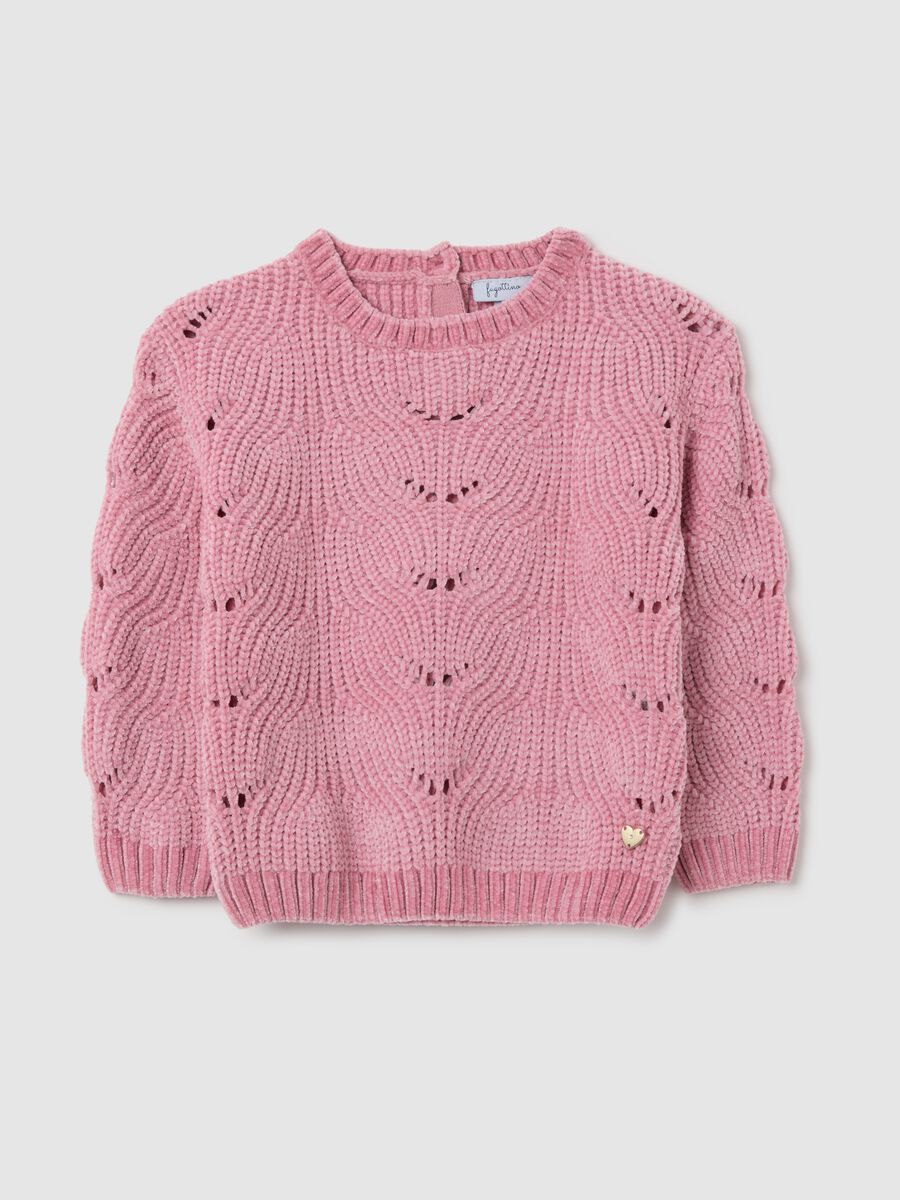 Girls' pink blend sweater regular fit_0
