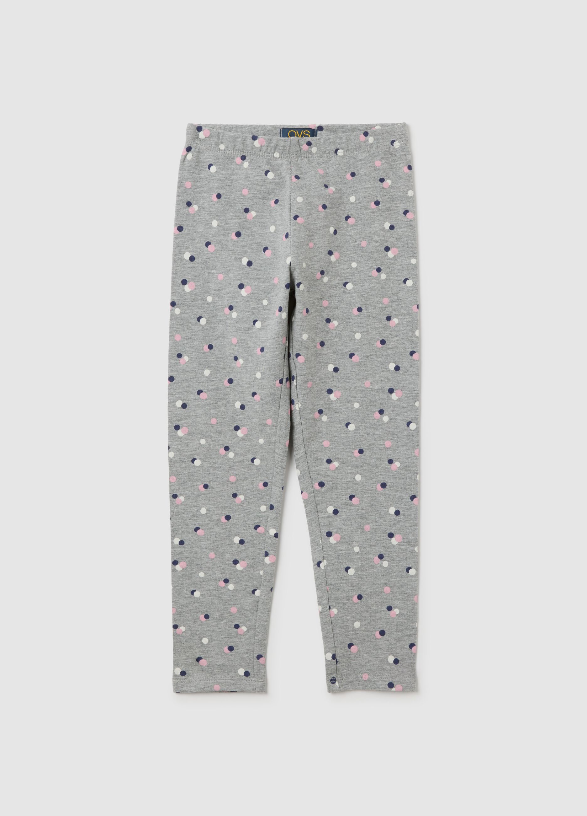 Skinny Multicolour Cotton Girl's Leggings