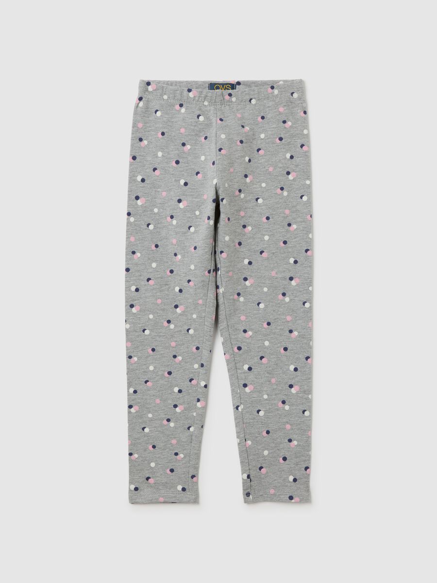 Skinny Multicolour Cotton Girl's Leggings_0