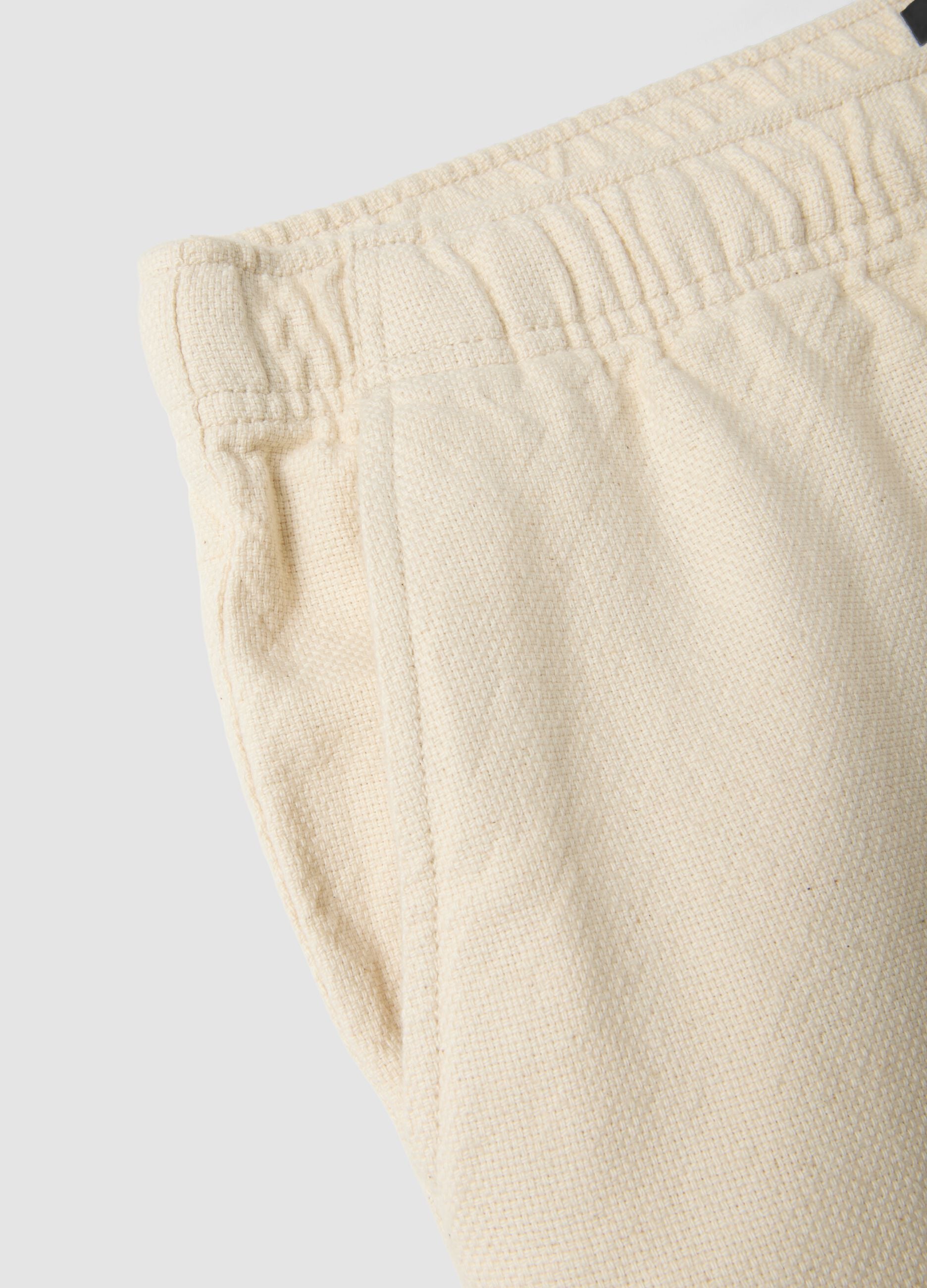 White cotton chino Bermuda shorts