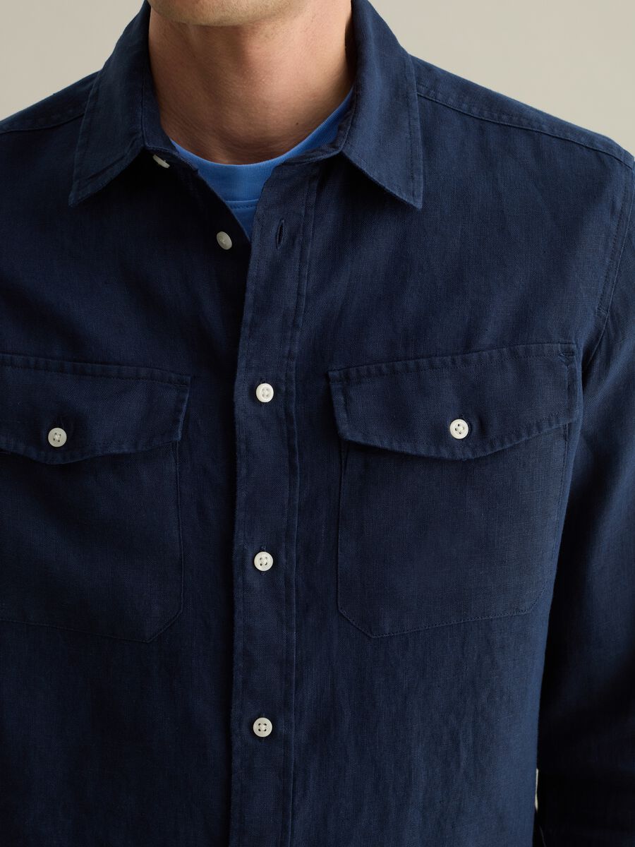 Regular-fit shirt in linen_3
