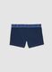 Boxer midi blu in cotone organico elasticizzato per bambino e ragazzo_1