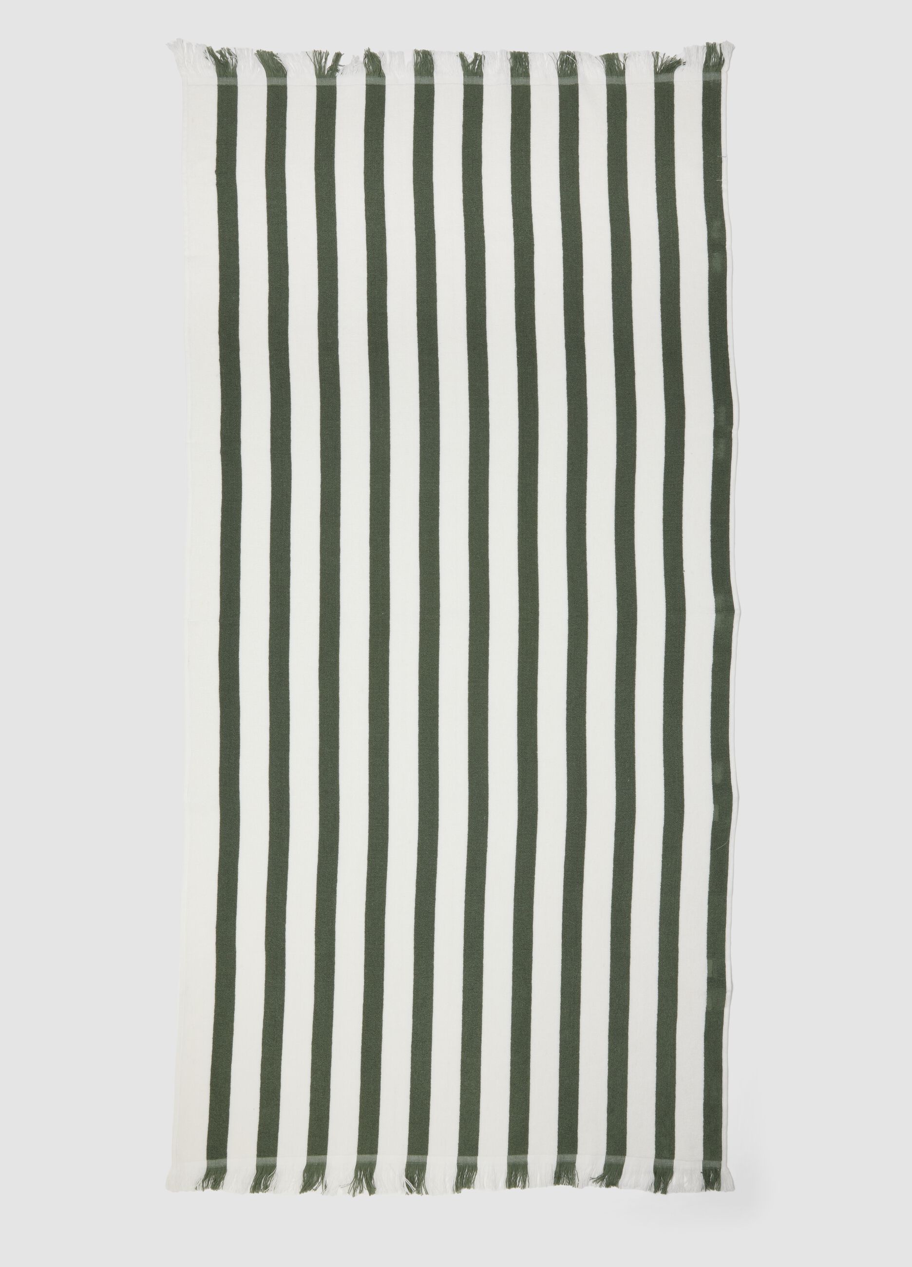 Telo mare multicolor in puro cotone a righe