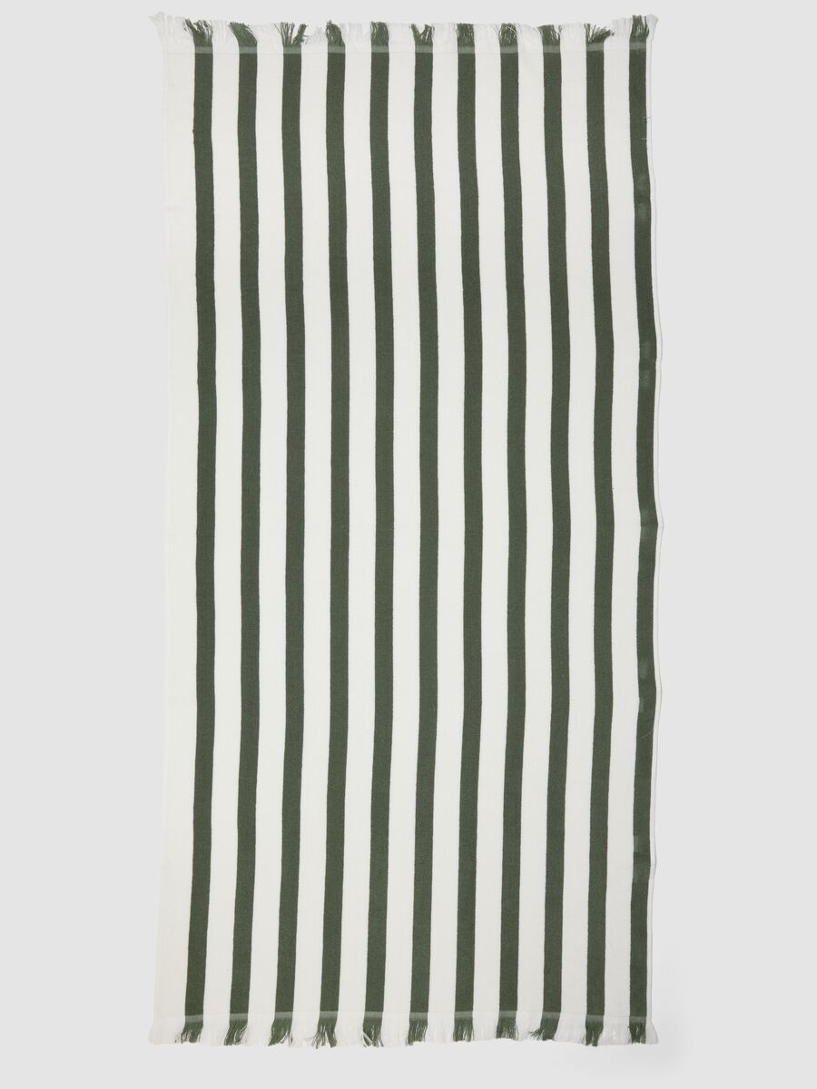 Telo mare multicolor in puro cotone a righe_2