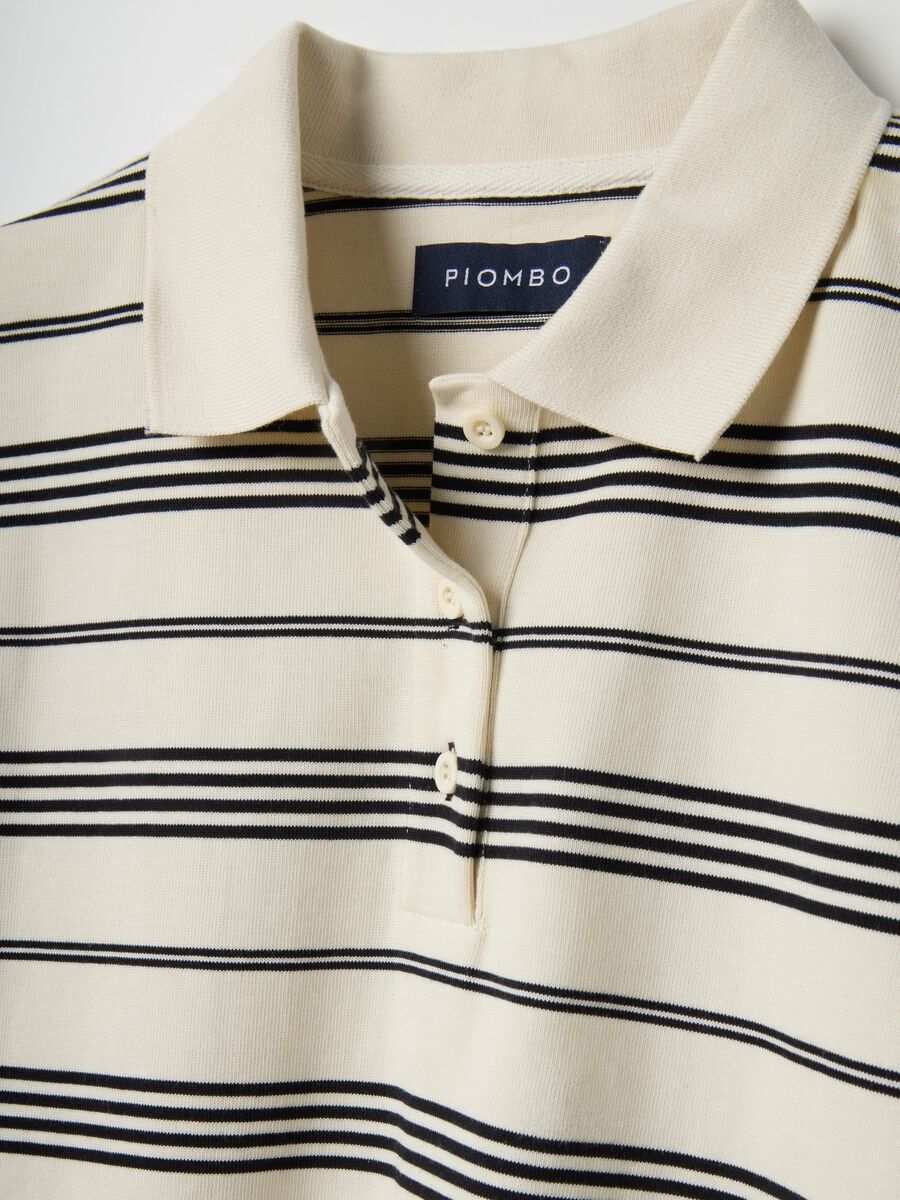 Polo in puro cotone a righe multicolor regular fit_5