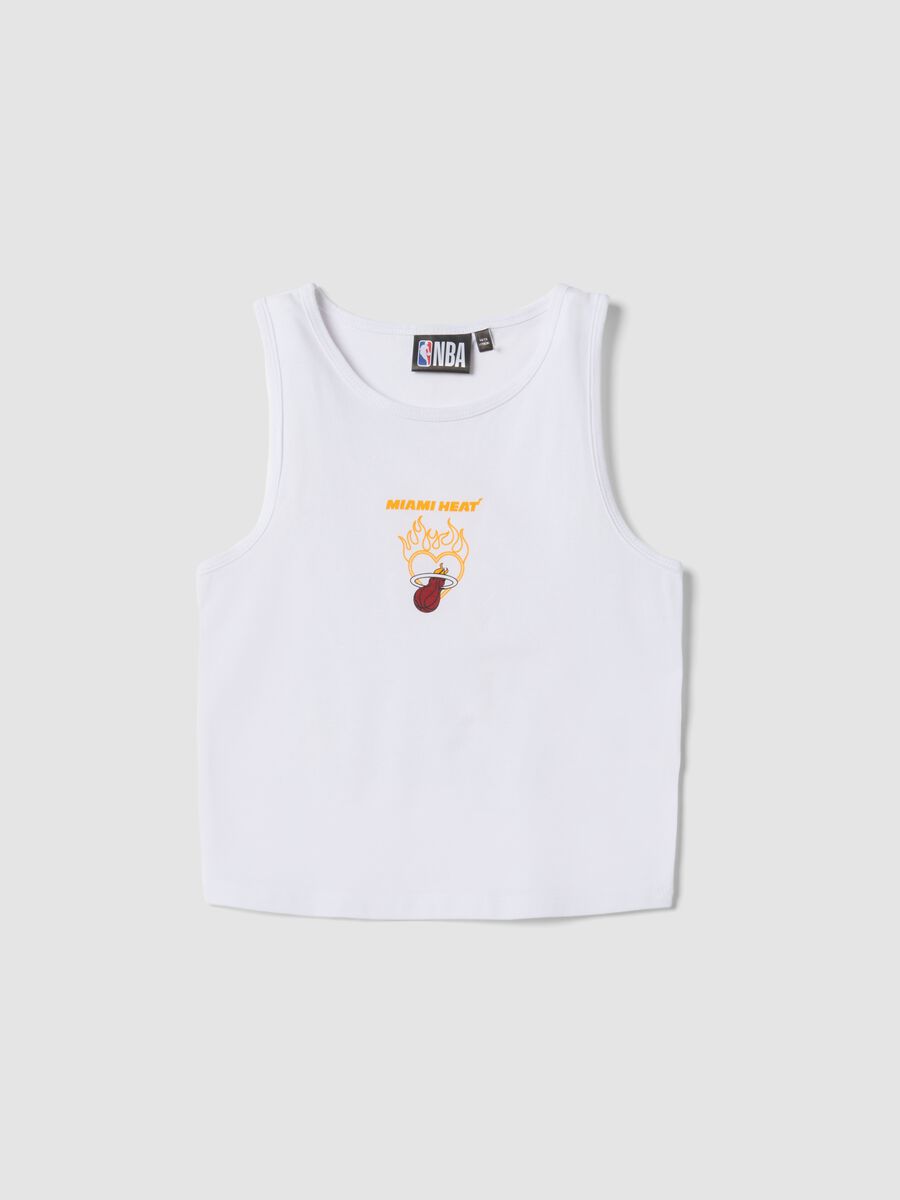 White stretch cotton tank top_3