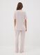 Pink pure viscose pyjama with lace V-neck, regular fit_3