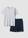 Grey and blue pure cotton jersey pyjamas_4