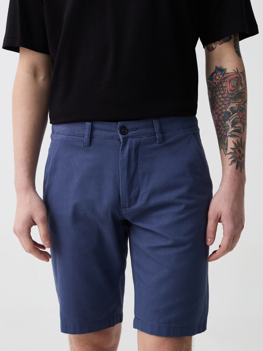 Chino Bermuda shorts in cotton_1