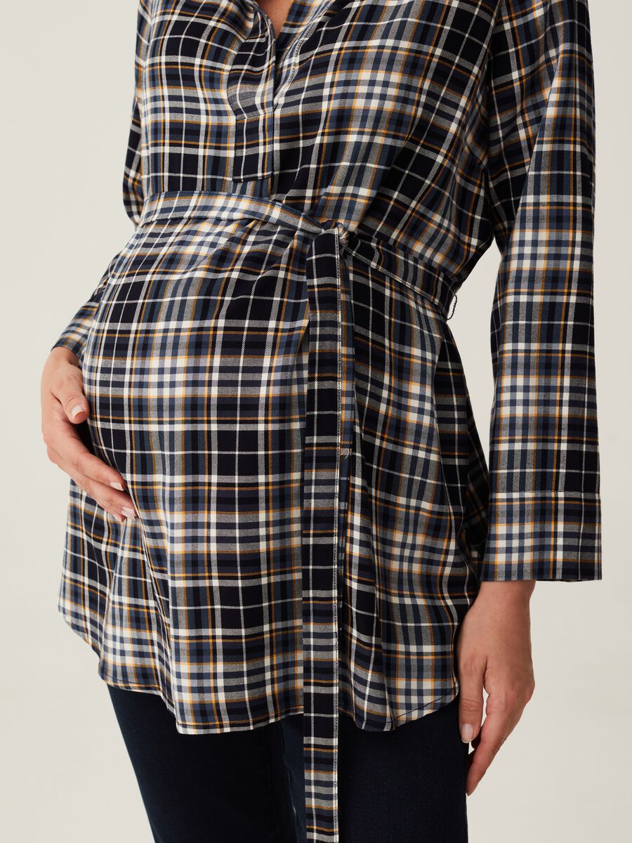 Camicia premaman in flanella check_4