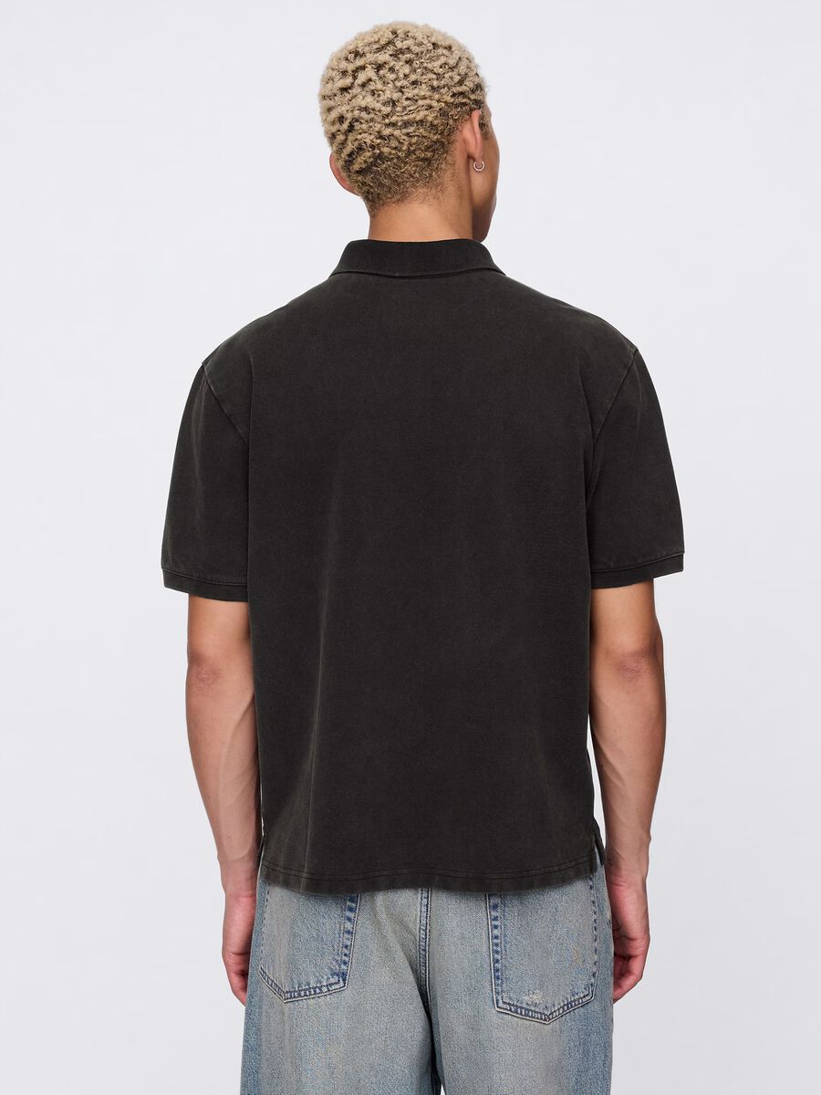 Polo shirt with short sleeves in cotton_2