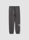 Grey cotton-blend track trousers with Chicago Bulls print_3