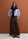 Green wide-leg stretch viscose chino trousers_0