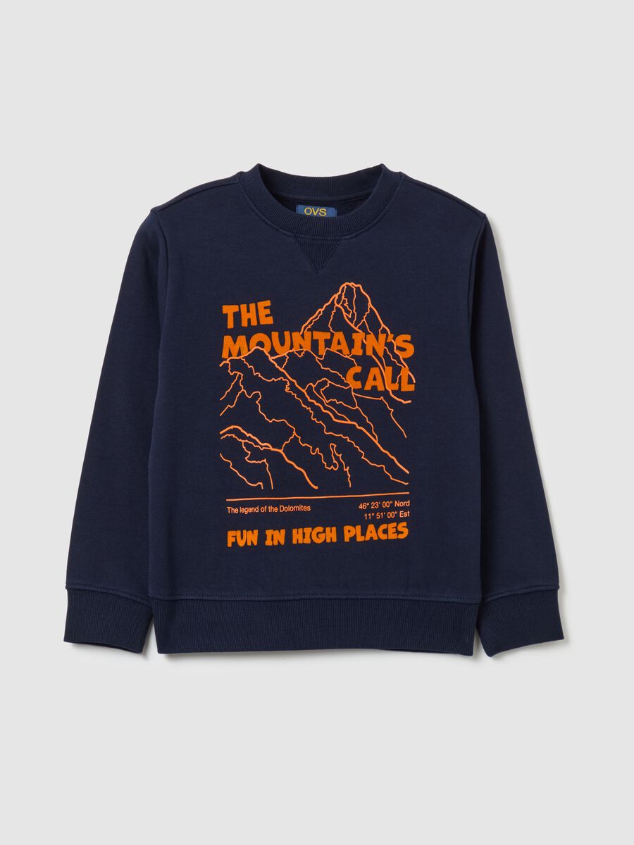 French terry sweatshirt with print_0