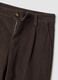 Brown ribbed regular-fit stretch cotton trousers_2