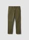Green slim-fit stretch cotton chino trousers_4