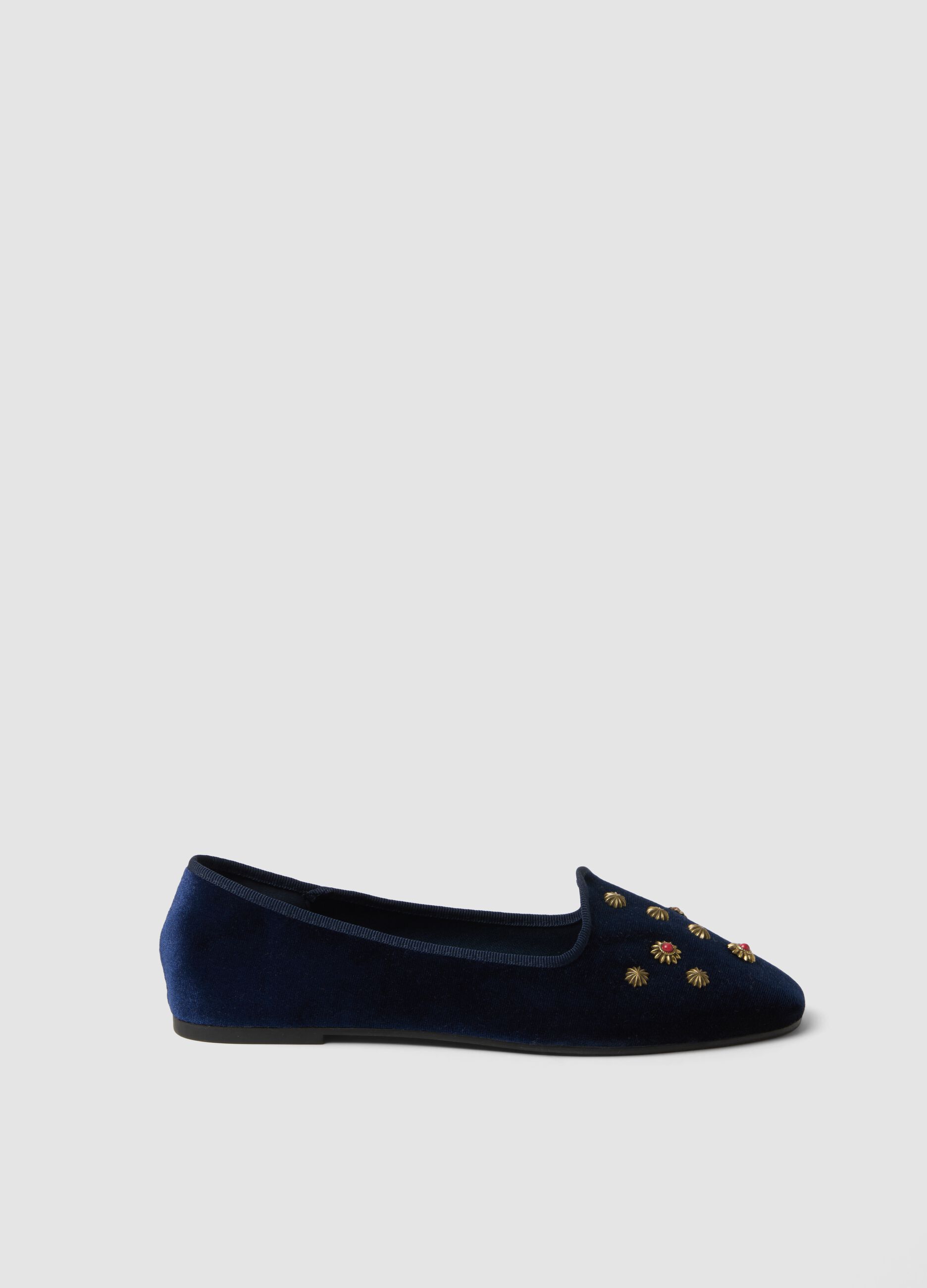 Blue Friulane with gold jewelled embellishments