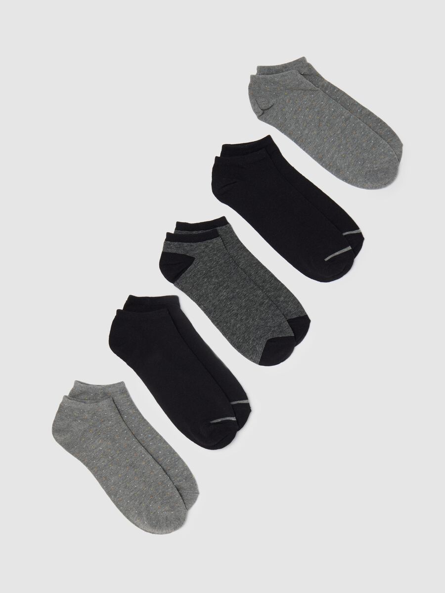 Five-pair pack grey stretch shoe liners_0