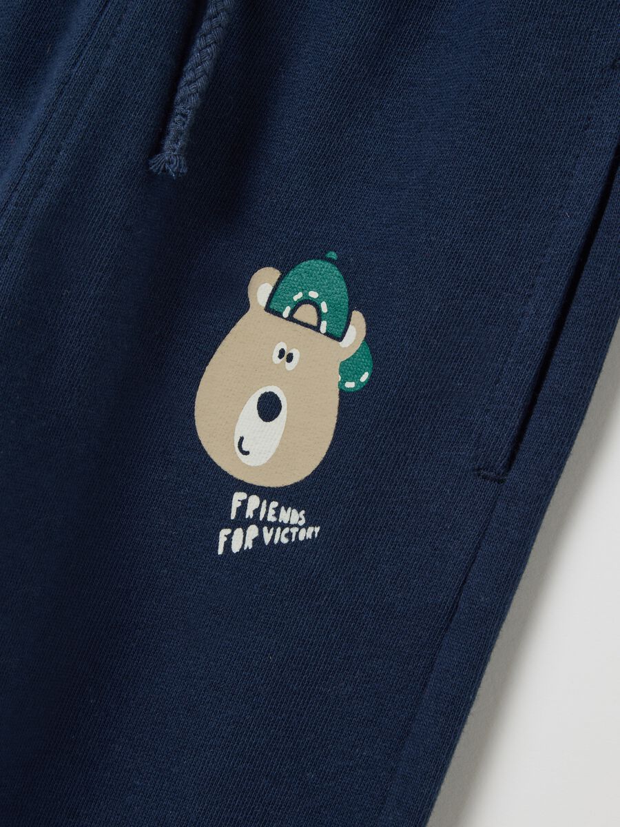 Children's navy cotton trousers, regular fit_3