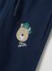 Children's navy cotton trousers, regular fit_3