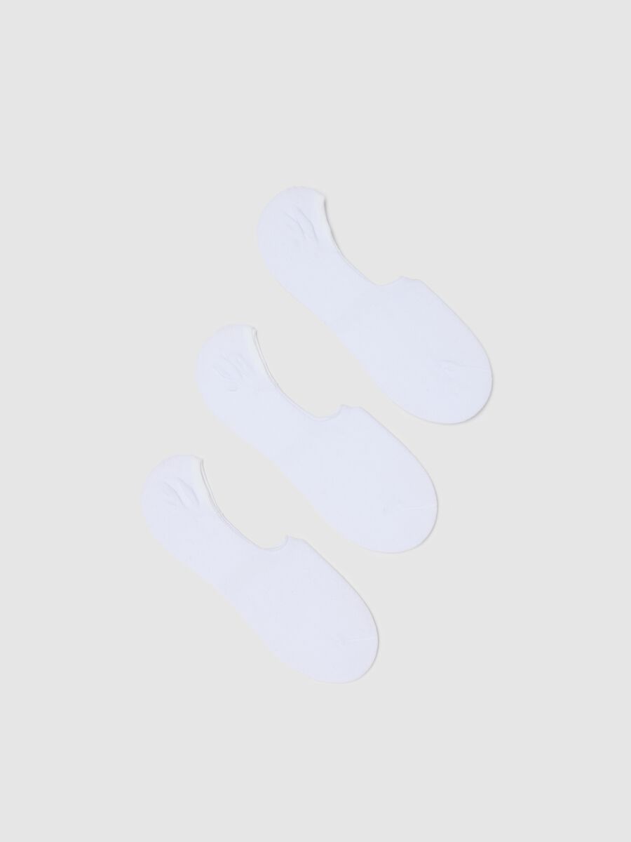 Three-pack white stretch pop socks_0