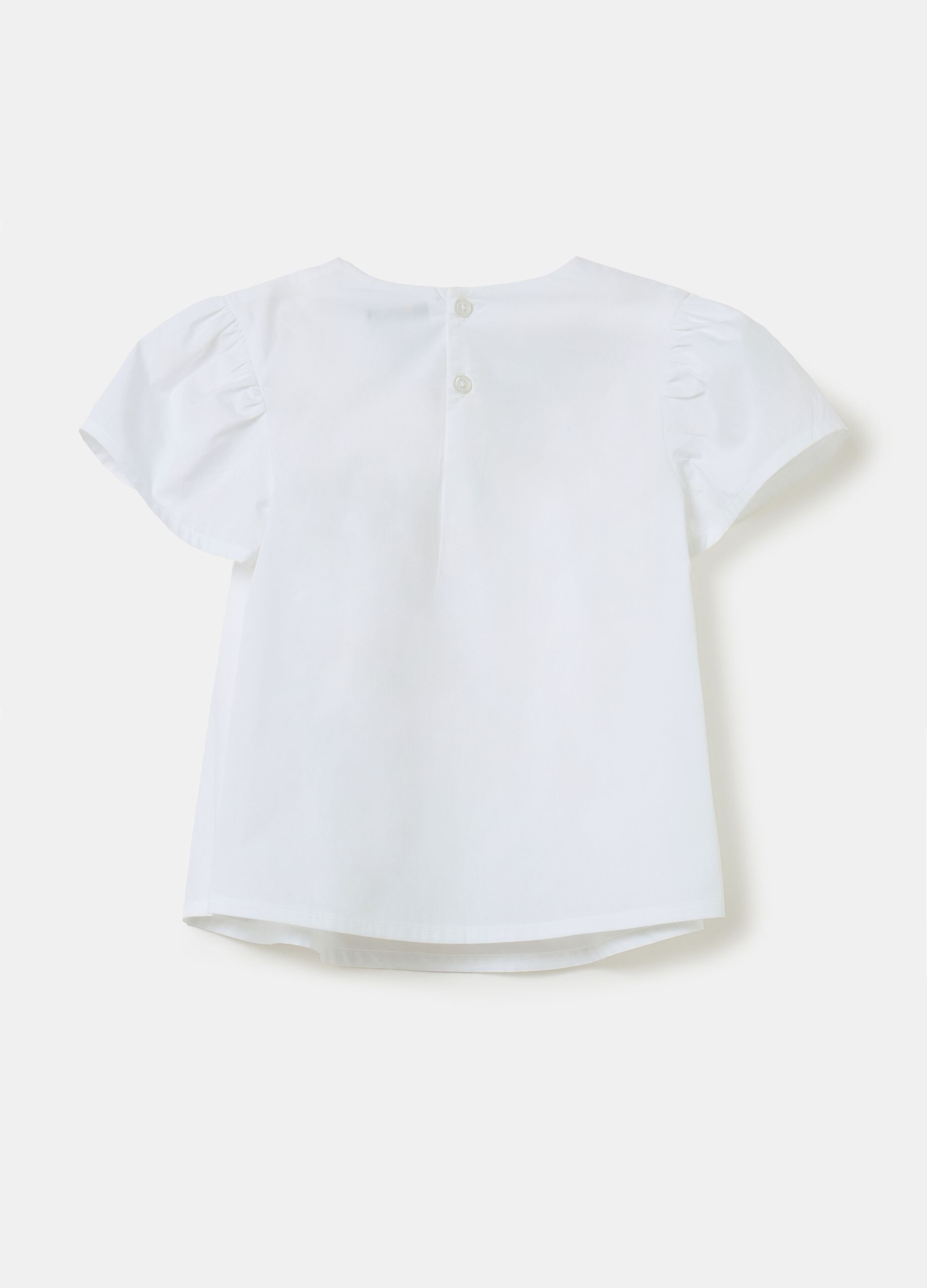 Cotton blouse with darts