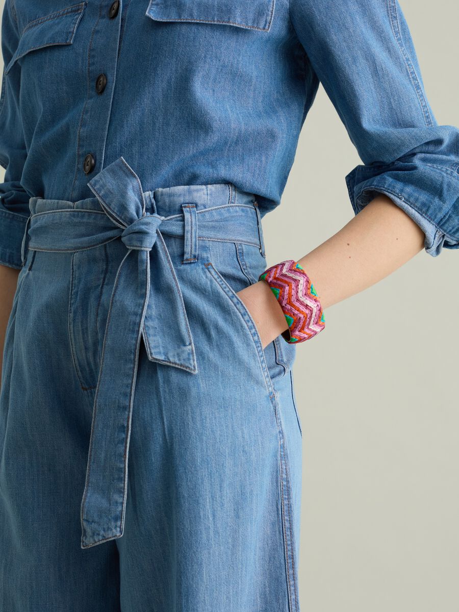Solid bracelet with multicoloured strands_3