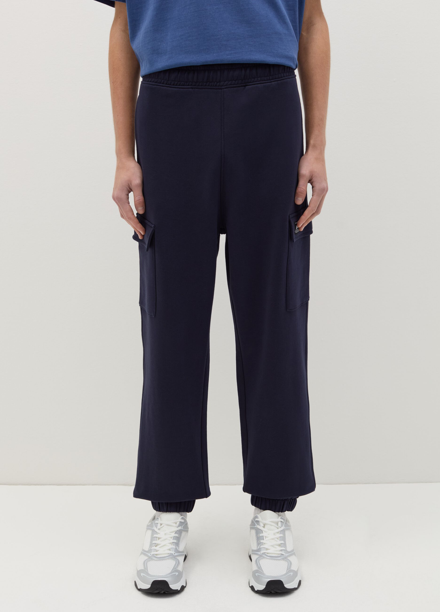 Cargo joggers with elasticated trims