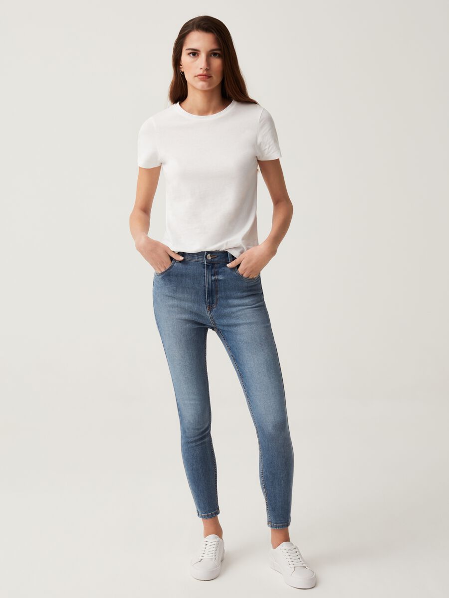 Jeans skinny fit a vita alta_0