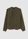 Green Regular Fit Long Sleeve Mandarin Collar Shirt_4