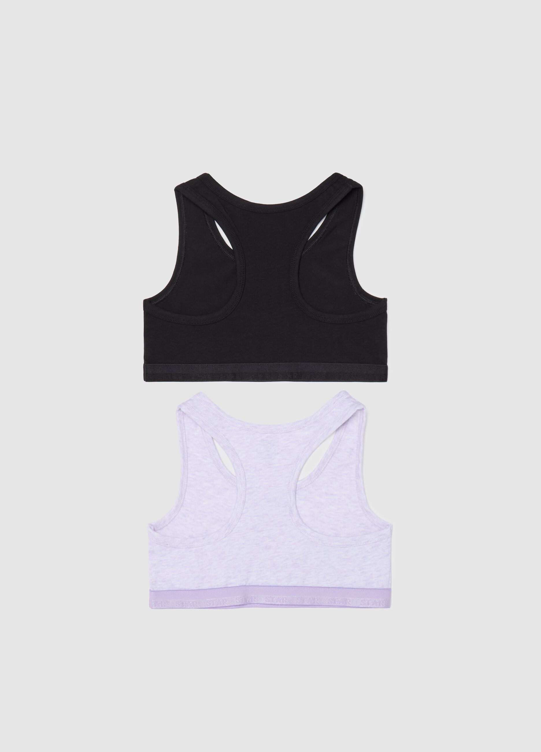 Bipack top intimi in cotone stretch