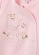 Baby sleepsuit in pure pink cotton with lions_2
