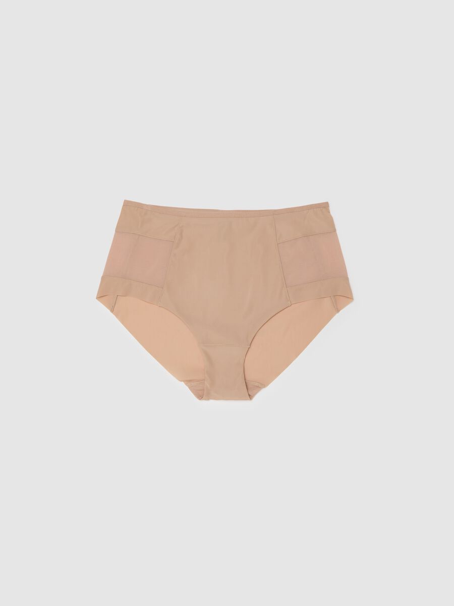 High-waisted briefs in beige stretch blend_4