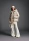 The Iconic Puffer light beige jacket with hood and sherpa details_0