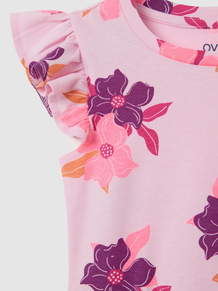 Multicolour floral pure cotton girl's dress_2
