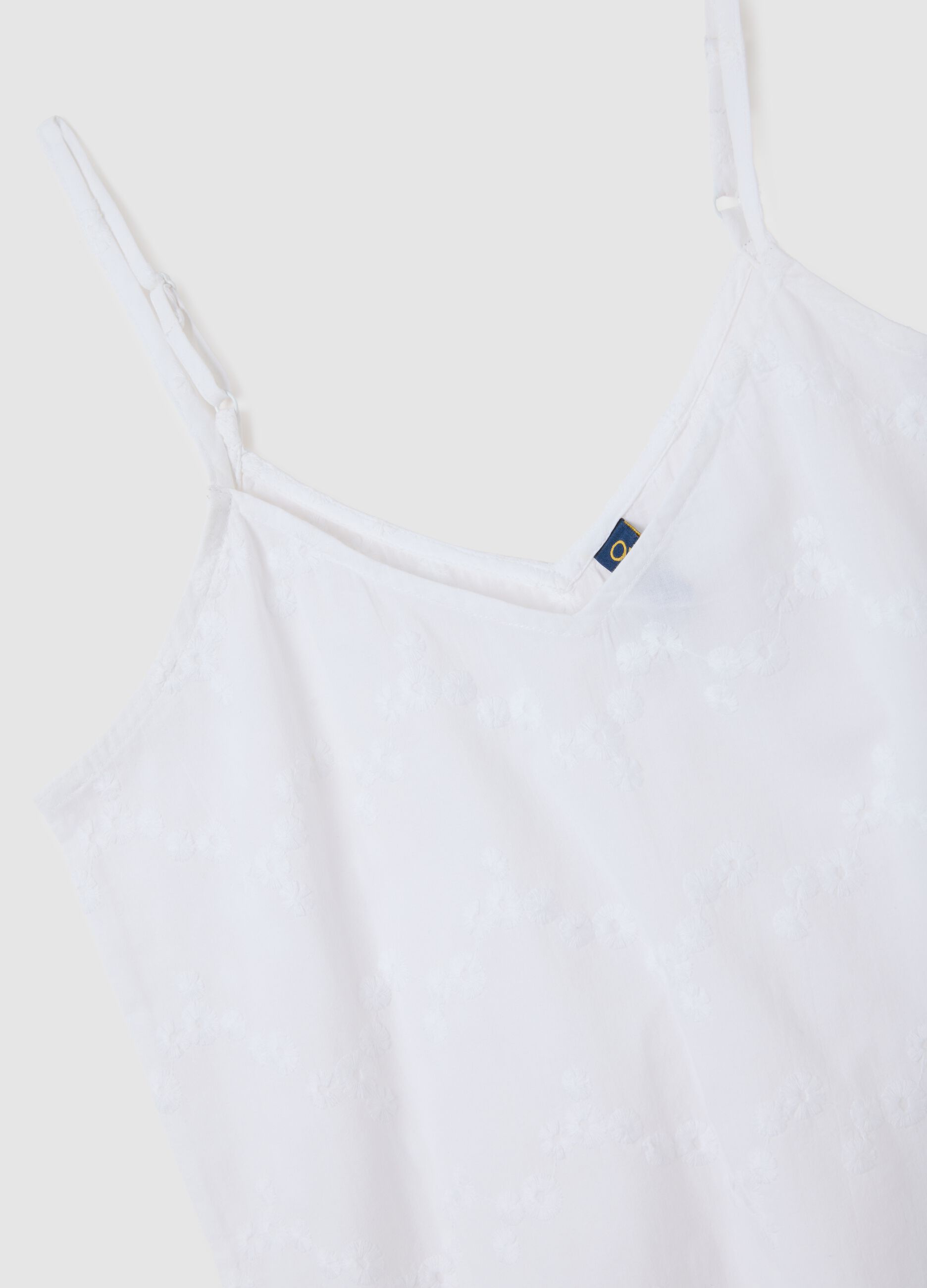 Women's white pure cotton vest regular fit